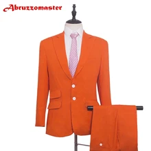 Abruzzomaster Лен человек костюм Мода цвета куртка для пляжные костюмы 2 шт. летний строгий костюм Человек Пальто Повседневное пиджаки женщин