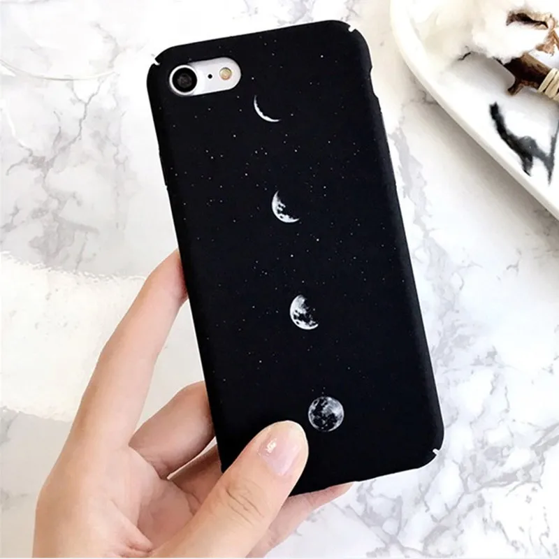 

For iPhone 6S Case Luxury Star Space Moon Eclipse Style Hard Back Cover For Coque iPhone 7 Cases For iPhone 7 Plus 6 Plus Cover