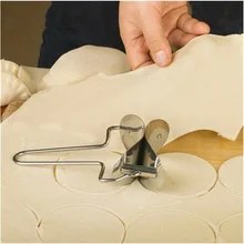 2 шт. из нержавеющей стали пельменей обертка плесень тесто круг ролик машина клецки пирог аксессуар для приготовления равиоли приготовления кондитерских резаков