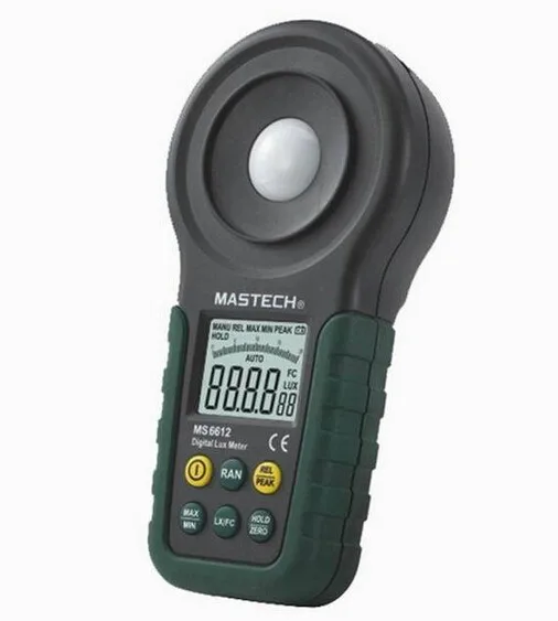 Цифровой Многофункциональный Люксметр Mastech MS6612 Высокая точность 200000 люкс светильник тестер спектров Авто Диапазон