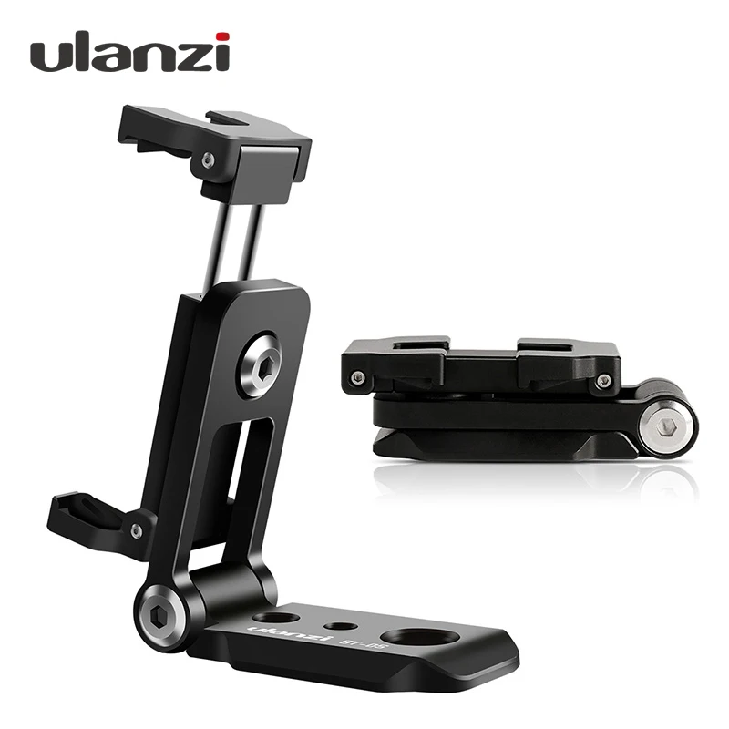 Ceny Ulanzi ST 05 składany statyw adapter do montażu telefon Clipper uchwyt pionowy 360 stojak trójnóg płyta szybkiego uwalniania do statywu Mic