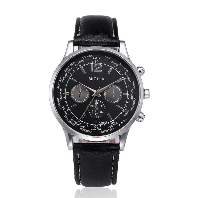 Retro Design Leather Band Watches Men Analog Sport Military Alloy Quartz Wrist Watch Date Clock Male hour relojes hombre M22 (1)