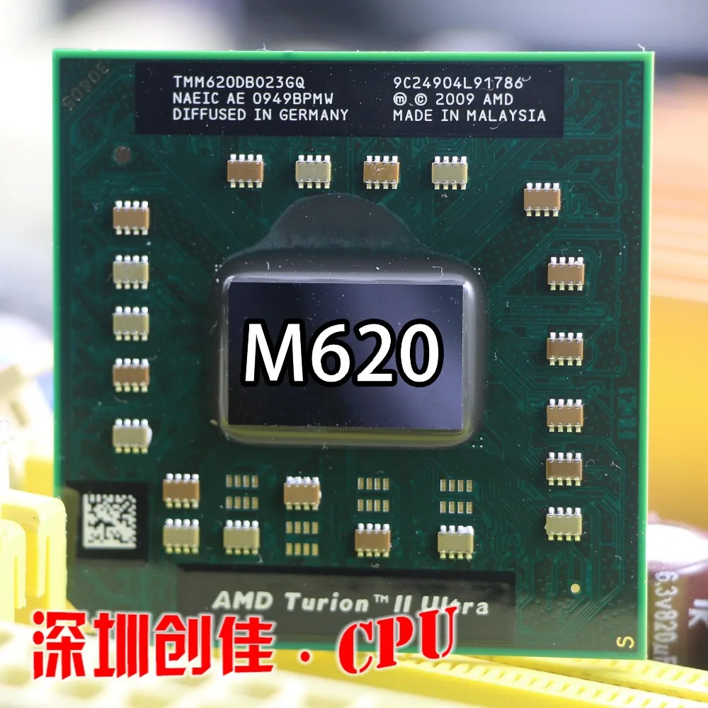 

Original AMD Turion II Ultra Mobile M620 Processor 2.50 GHz 2MB L2 Cache Socket S1 (S1g3) PGA638 TMM620DBO23GQ TMM620 Laptop CPU