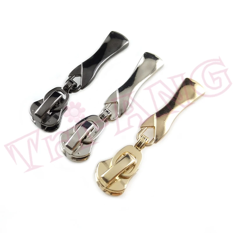 20pcs/lot, Dress Shape 5 Plating Zipper Slider For Metal Zipper Nylon