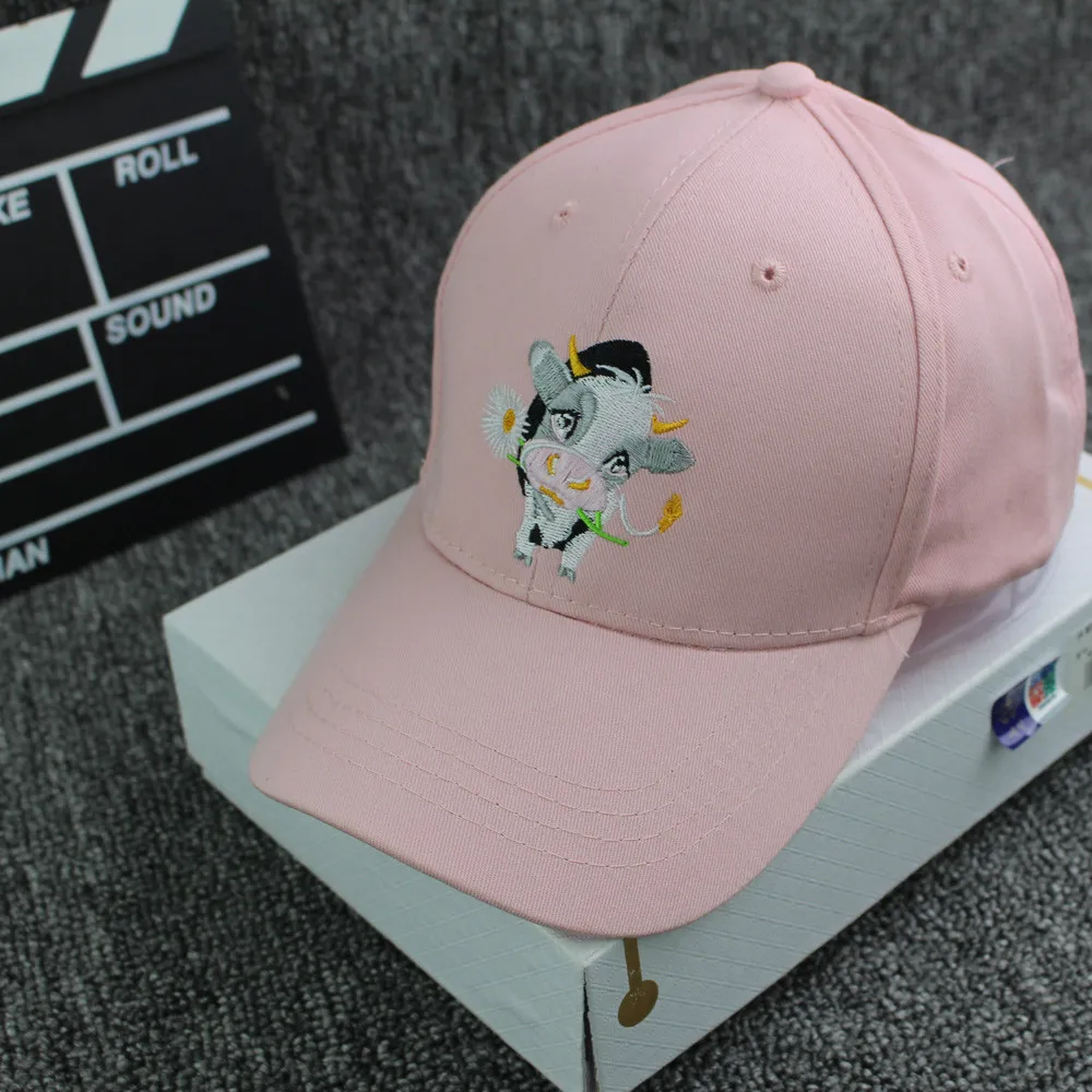 

Fashion Baseball Cap Women Men cotton Adjustable summer cute Printed Horse Snapback Hip Hop Flat Hat gorras para hombre#pingyou