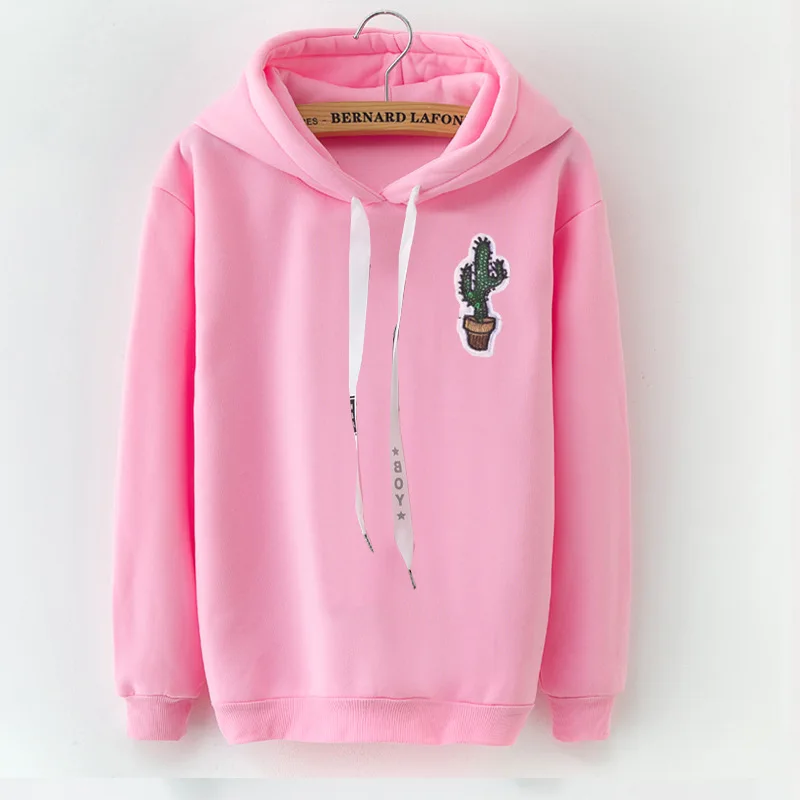  Harajuku hoodie Women Clothing Female Long Sleeve Solid Color Hooded Sweatshirt Tracksuit Autumn wi