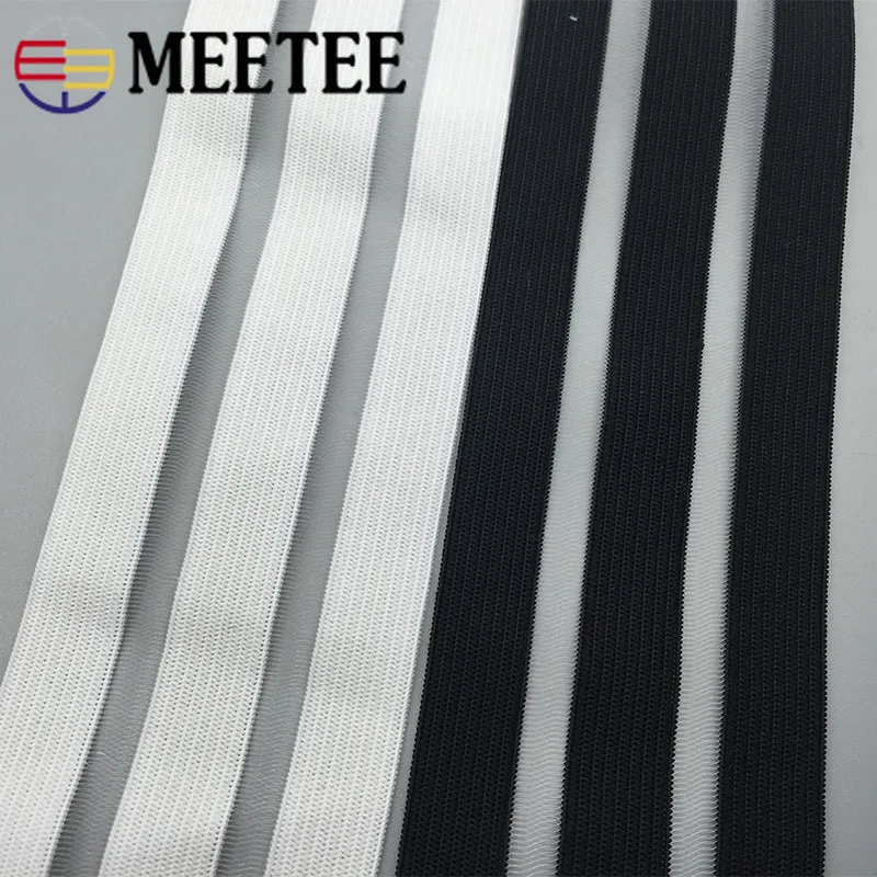 

Meetee 10yards 5cm/9cm Gold Silver Glitter Transparent Elastic Band Webbing DIY Hooked Pants Belt Craft Sewing Accessories BD305