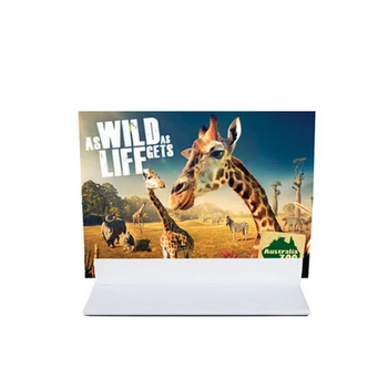 

Free Shipping Metal Table White Paint Poster Stand Poster Display Banner Stand Sign Stand A4 Tabletop Display