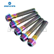 M6 x 35mm Titanium Ti Tapered Hex Allen Bolt Screw Conical Head for Bike Headset 5pcs цена M6 x 35mm Titanium Ti Tapered Hex Allen Bolt Screw Conical Head for Bike Headset 5pcs цены онлайн