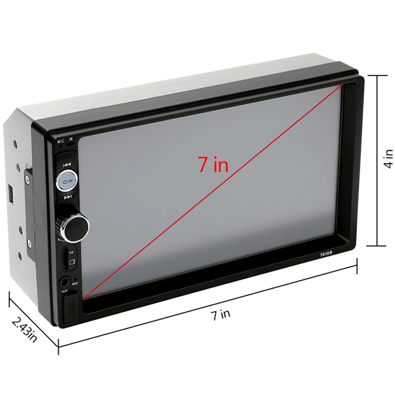 MOOL 7010B 2 Din автомагнитола 7 дюймов плеер Mp5 контактный экран Bluetooth мультимедийное зеркало Android камера заднего вида монитор(4Led