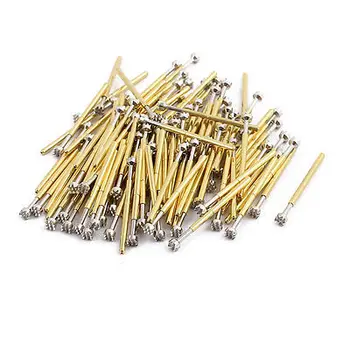 

100pcs P160-H5 1.4mm Dia 24.5mm Length Metal Spring Pressure Test Probe Needle