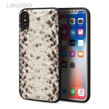 

Wangcangli brand cell phone case natural python skin cover phone case for iPhone X cell phone cover all handmade custom