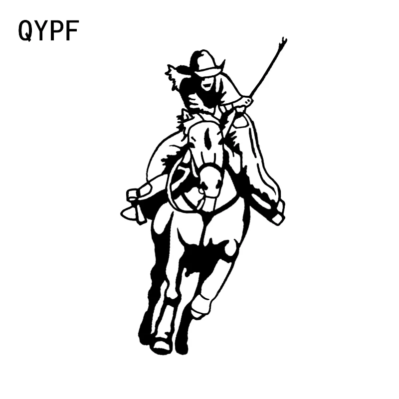 

QYPF 8.9*16.8CM Funny Equestrian Polo Player Decor Car Sticker Vinyl Accessories Silhouette C16-0968
