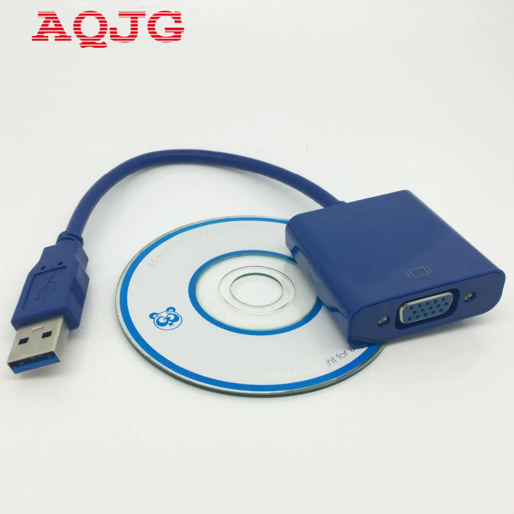 Aqjg New Usb 3.0 To Vga Graphic Converter Card Display Cable Adapter