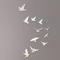 Акриловые зеркала стены Плакаты птица Форма современные настенные Стикеры для домашнего Цветочный декор DIY настенные наклейки, художественный постер D9440 - фото