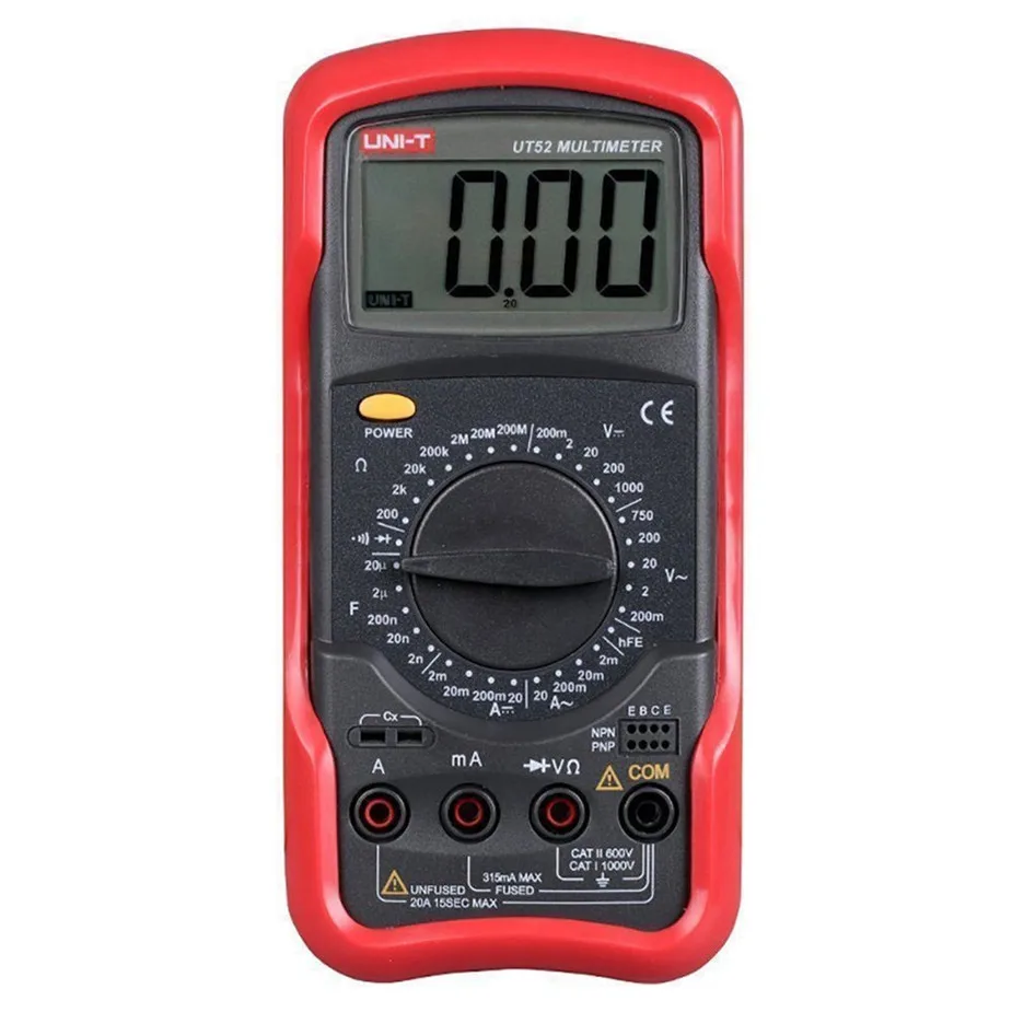 

UNI-T UT52 Digital Multimeter Portable Voltmeter Tester Meter AC/DC frequency multimeter digital voltage tester multimeters
