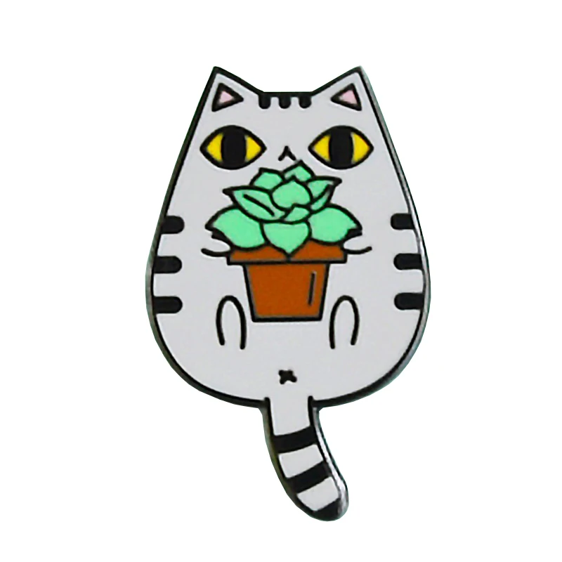 

cat Enamel pin badge animal lover gift for her