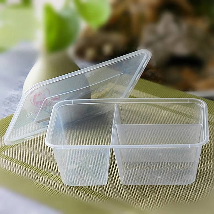 

50/150PCS Safe Rectangle Plastic Disposable 3 Layers Lunch Boxes with Lids Rice Noodles Fast Food Serving Bowl 750ML