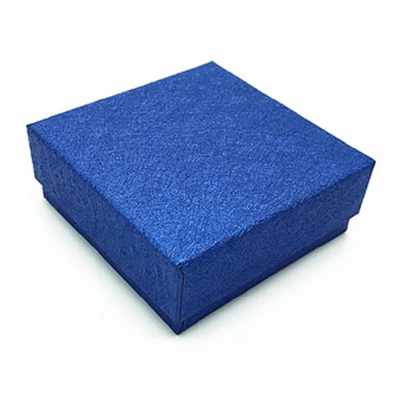 20 шт/группа, специальная бумажная коробка с полностью кожаной бумагой, коробка для колец, многоцелевая Подарочная коробка для ювелирных изделий, магазин при фабрике, la - Цвет: Синий