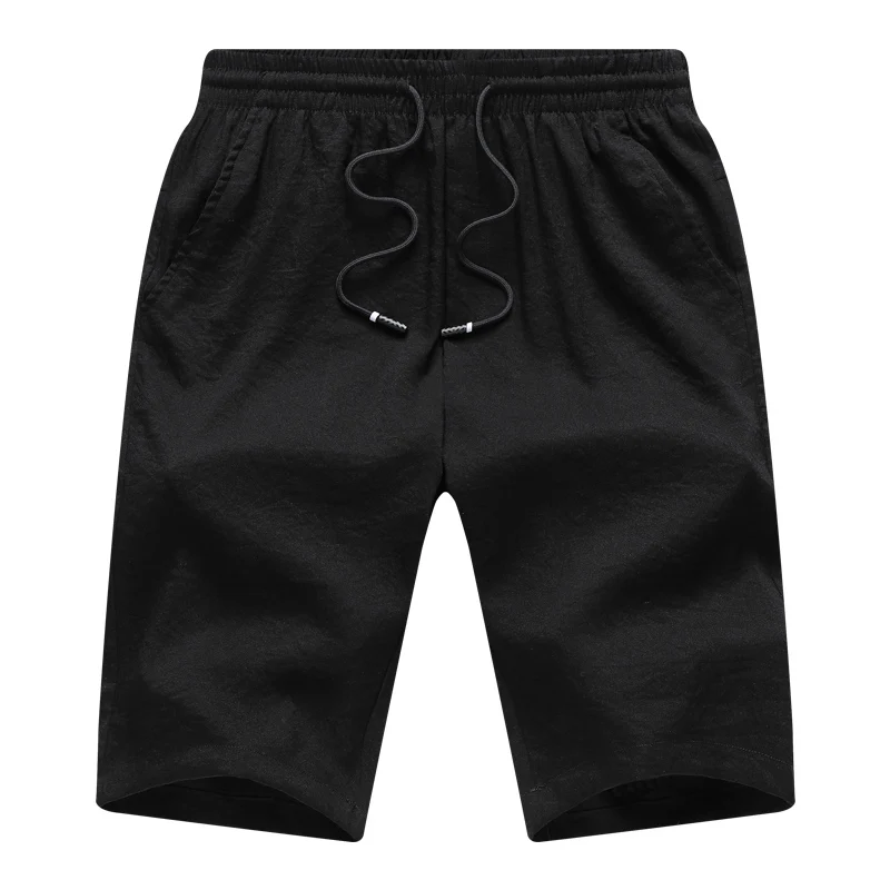 Летние пляжные шорты мужские однотонные с потайным задним карманом мужские шорты плюс размер 4XL хлопковые повседневные Простые мужские шорты с боковыми карманами