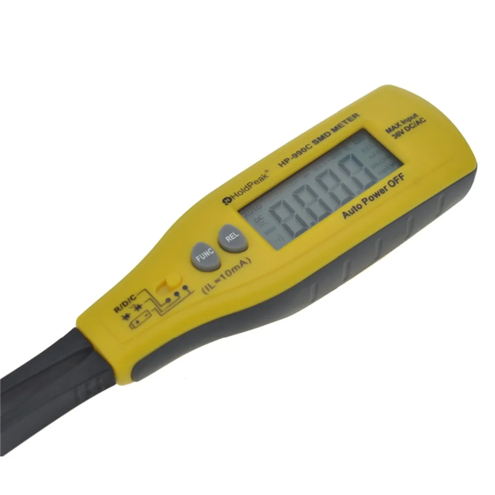 Holdпиковая HP-990C цифровой SMD тест er измеритель емкости Измеритель сопротивления диод/Тест батареи с переносной коробкой тест батареи er