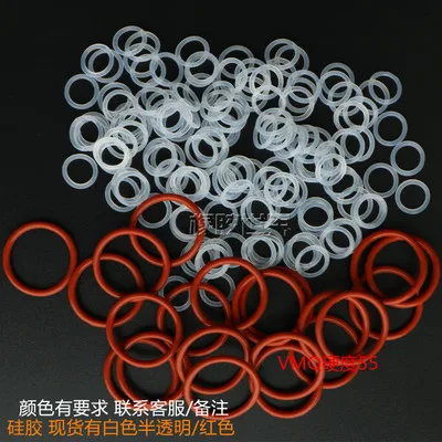 100PCS Silicone type O ring high temperature non-toxic sealing / wire diameter 1MM outer 4/4.5/5/6/7/8/9/9.5/10/11 | Обустройство
