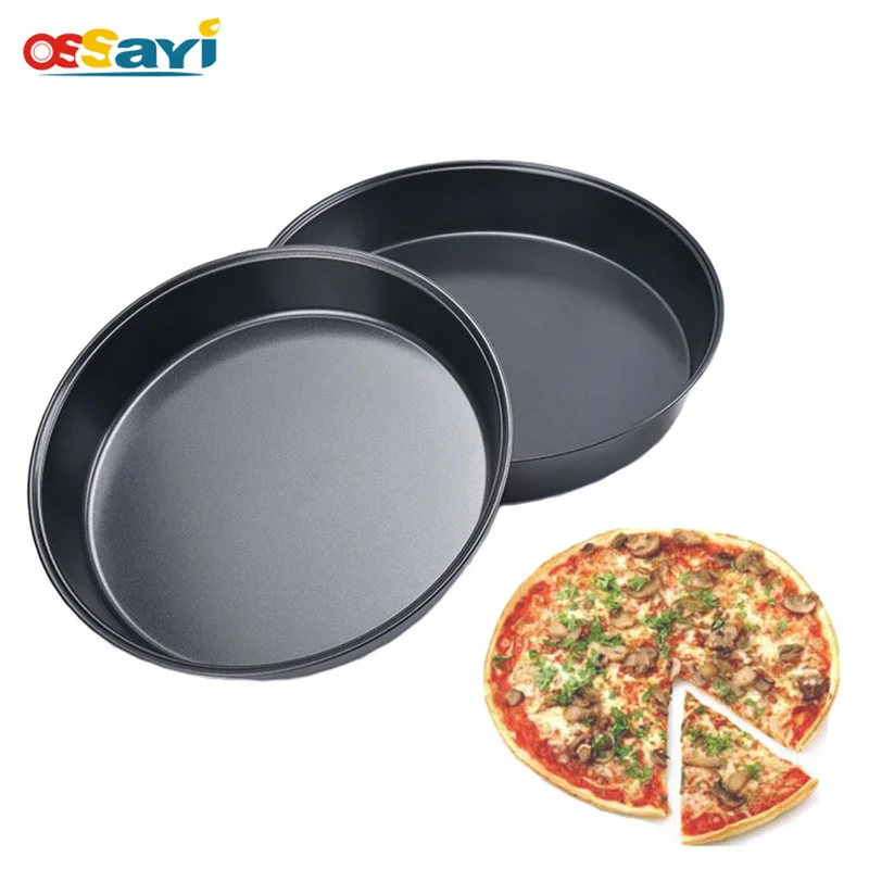

6/7 Inch Round Non-stick Pizza Pan High Duty Carbon Steel Baking Tools Kitchen Baking Mold Baking Cake Baking Cooking Pan