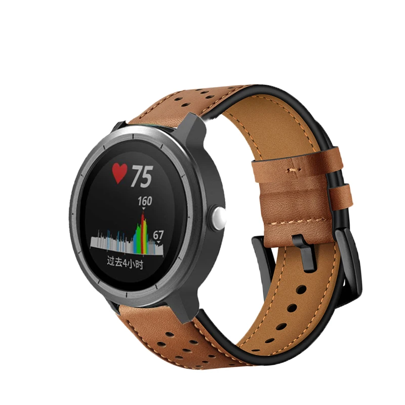 20 мм кожаный ремешок для Garmin Vivoactive 3 Music vivomove HR Vivosmart HR F645 спортивные часы ремешок Forerunner 245 полосы браслет