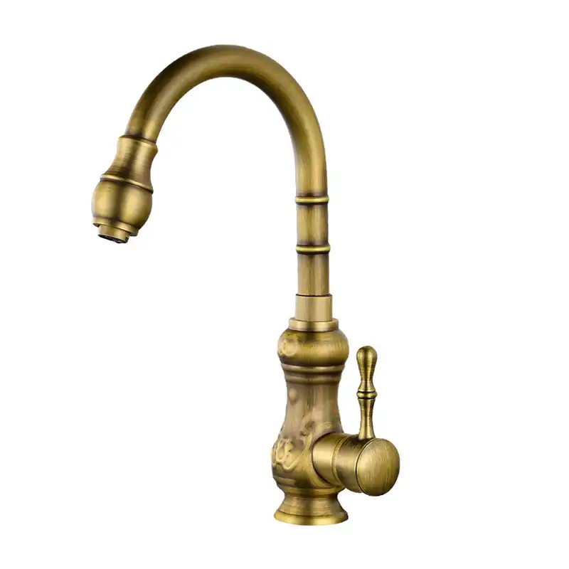 Basin Faucets Brass Bronze Brushed Crane Faucet For Kitchen Single