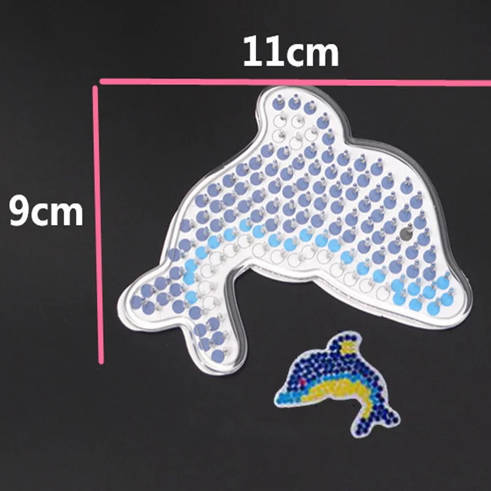 EVA Pegboards узоры для Хама бисер 5 мм DIY пазл инструмент ручной работы Perler бусины животные Пазлы доска дети девочки развивающие игрушки - Цвет: Dolphin s3