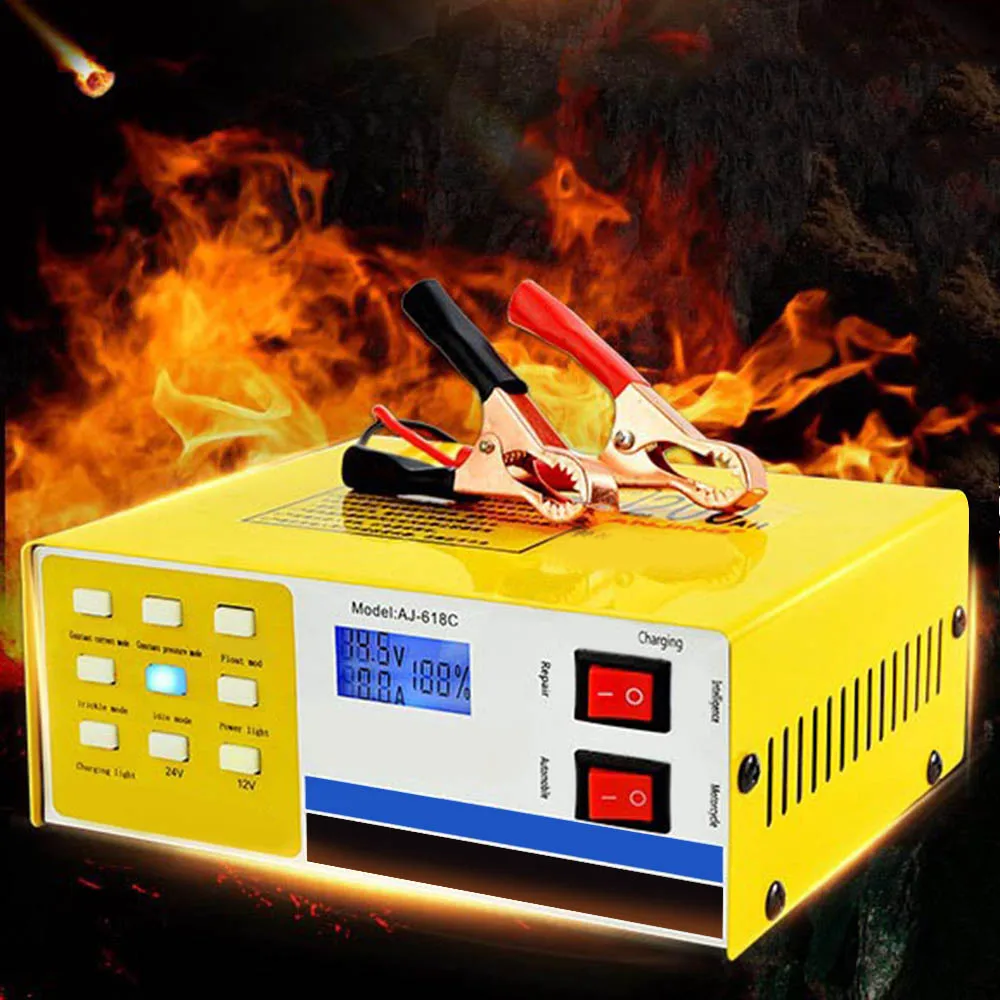 250V 12 V/24V 200AH Смарт Пульс Ремонт Автомобиля Батарея Зарядное устройство