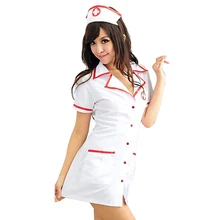 Sexy Nurse Costume Set Fantasias Hot Lingerie 2018 Sexy Erotic Cosplay for WomenCostume Nurse Uniform Tempt V-Neck Dress