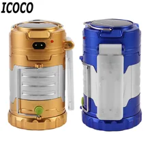 ICOCO 1pcs 220V Outdoor Portable USB Rechargeable Solar Super Bright Flashlight LED Camping Emergency LampFree Shipping Hot Sale
