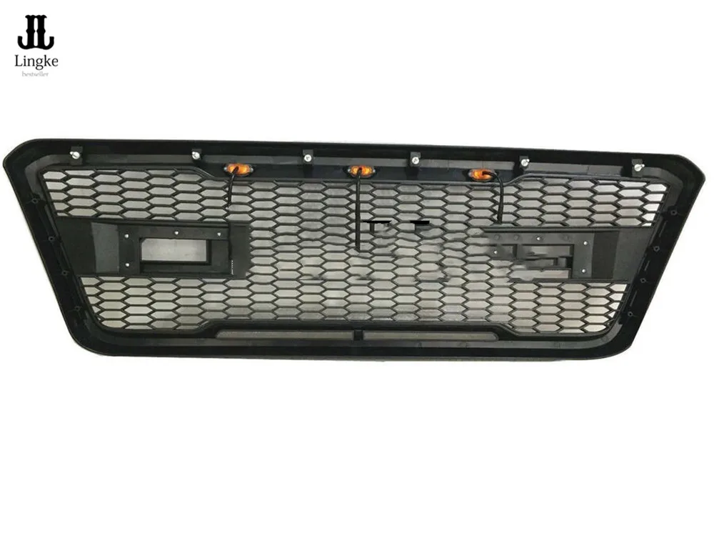 ABS передняя решетка решетки с F R светодиодный Lingts для Ford F150 Raptor стиль 2004 2005 2006 2007