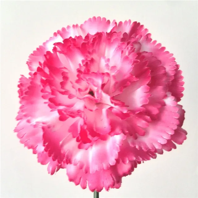 high quality silk carnation head, fullness frilly artificial flower