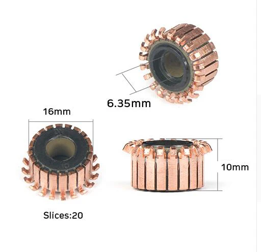 TUNGFULL 10x6 35x16 мм 2 шт. медный стержень генератор двигателя коллектор медных тонов