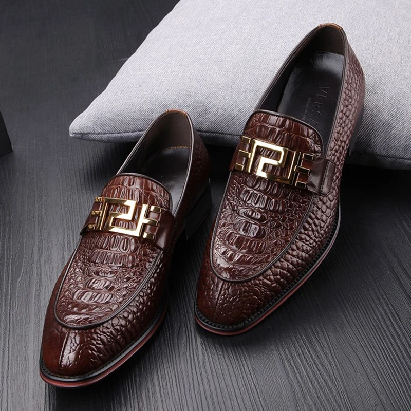 pure crocodile leather shoes