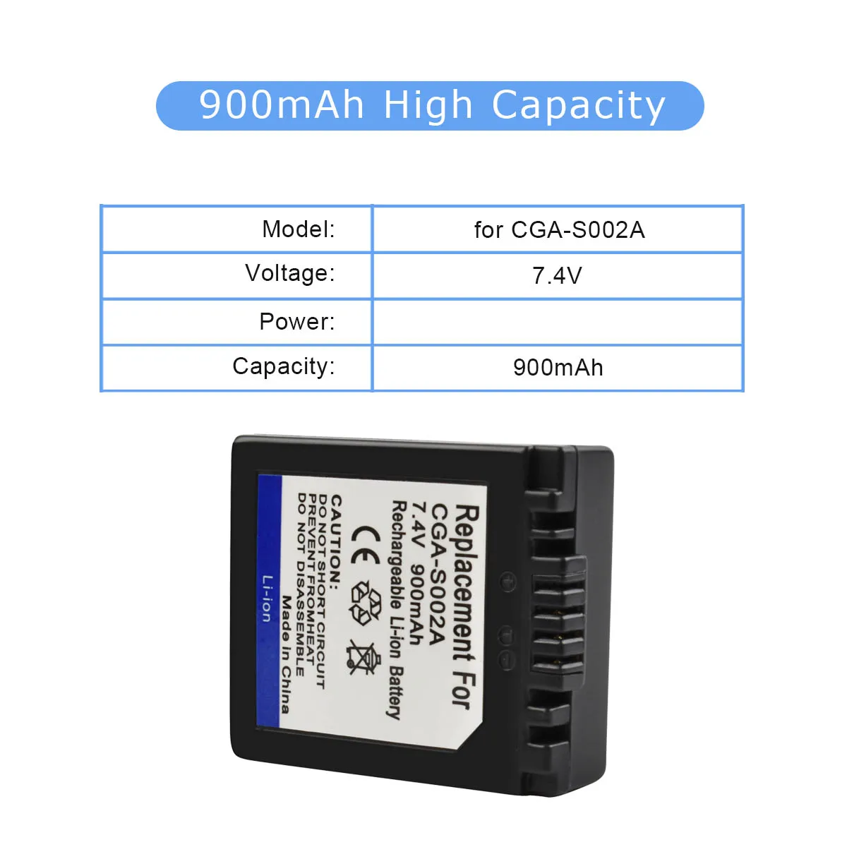 3X900 mAh CGA S002 CGAS002 Камера Батарея + Зарядное устройство для Panasonic dmc fz1 fz10 fz10eg k fz3b
