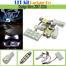8 Unidades 5630 Interior Del Coche LLEVÓ el Bulbo Blanco LLEVÓ Kit Paquete Auto Mapa de la Placa Dome Luz de Cortesía Para Dodge Nitro 2007-2016