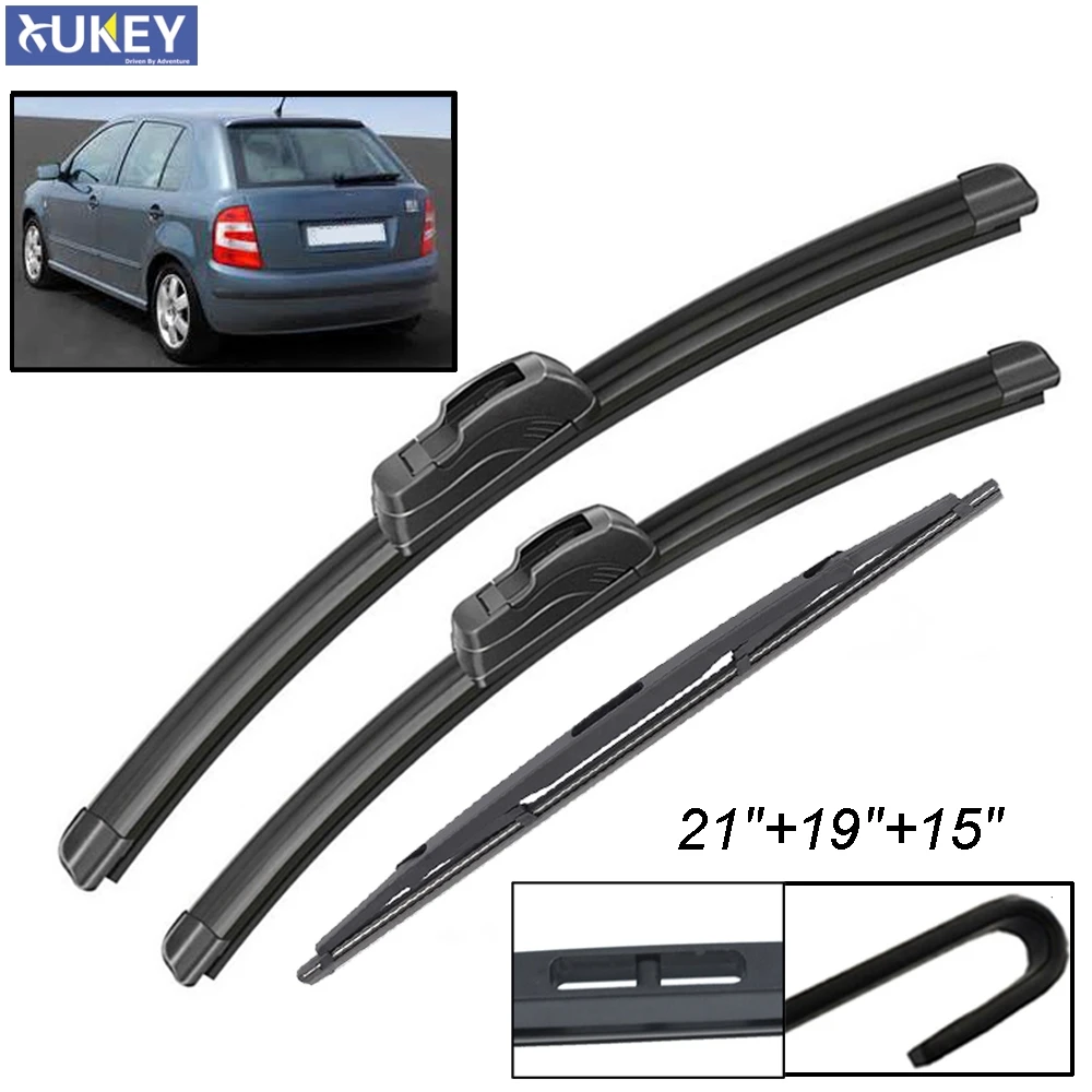 

Xukey 3Pcs Front Rear Tailgate Windshield Wiper Blades Set For Skoda Fabia 6Y Hatchback Estate 2007 2006 2005 2004 2003 2002