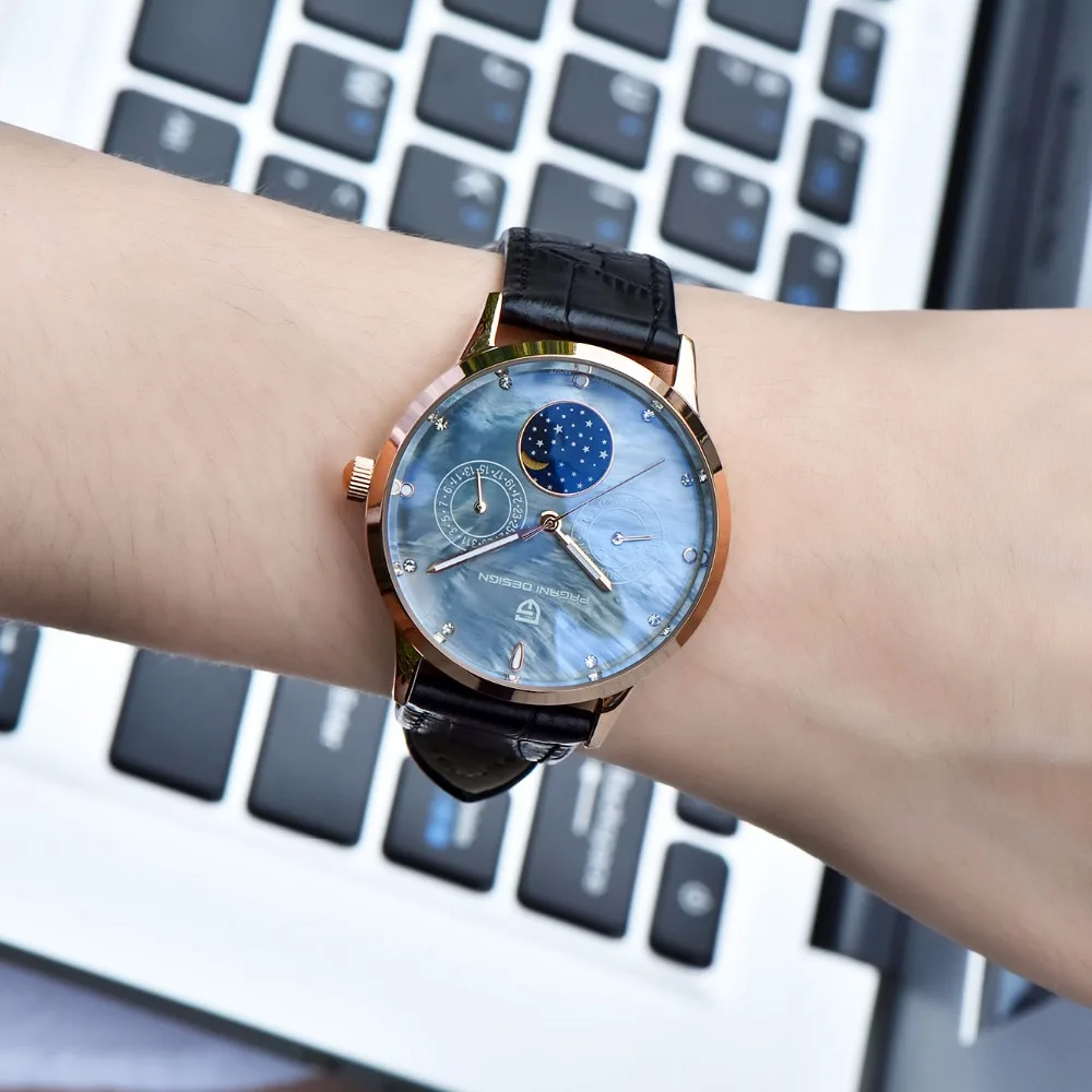 Женские кожаные кварцевые часы Pagani дизайнерские модные для женщин relogio feminino montre