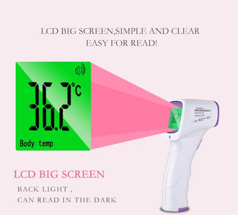 Бесконтактный ЖК-цифровой инфракрасный термометр для температуры лба, молочный Детский Электронный термометр для кухни и воды
