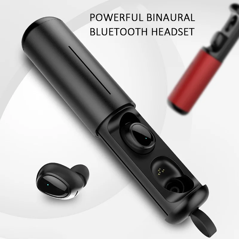 

Headphone In Ear V5.0 Bluetooth Earphones Wireless 3D Stereo Phone Eaebud Headset Power Bank with Microphone Handsfree Calls