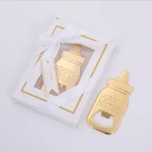 Золото кормящих форма бутылки открывалка для бутылок свадьба поставок baby show на день рождения вечерние подарки 10 шт
