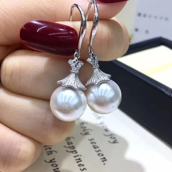 

925 Sterling Silver Flower Earrings Findings Base Drop Earrings Settings Mountings Parts Mounts for Pearls Agate Coral Stones