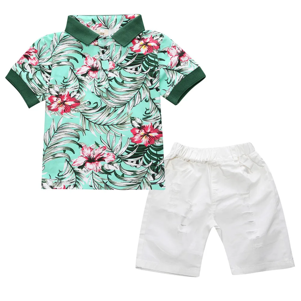 Loisirs Bebe Garcon Vetements Fleuri Chemise Short Blanc 2 Pcs Garcons Vetements Ensemble D Ete De Mode Enfant Enfants Costume Aliexpress