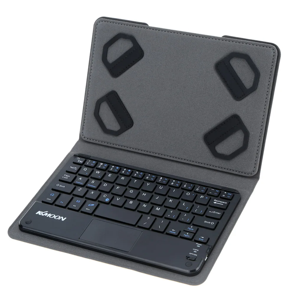 

KKMOON Ultra Thin Mini Wireless Bluetooth Gaming Keyboard with Touchpad Folding Leather Case Stand for Smartphone 7"-8" Tablet