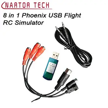 

5 PCS/LOT 8in1 XTR, Aerofly1.1, FMS,G3 G4, PhoenixRC5 USB Flight Simulator Cable for Futaba ESky JR WFLY 4-8Ch Skill Traning