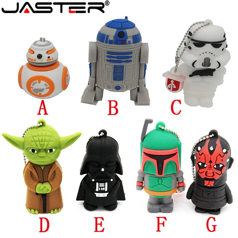 

JASTER The new cute Star Wars USB flash drive USB 2.0 Pen Drive minions Memory stick pendrive 4GB 8GB 16GB 32GB 64GB gift