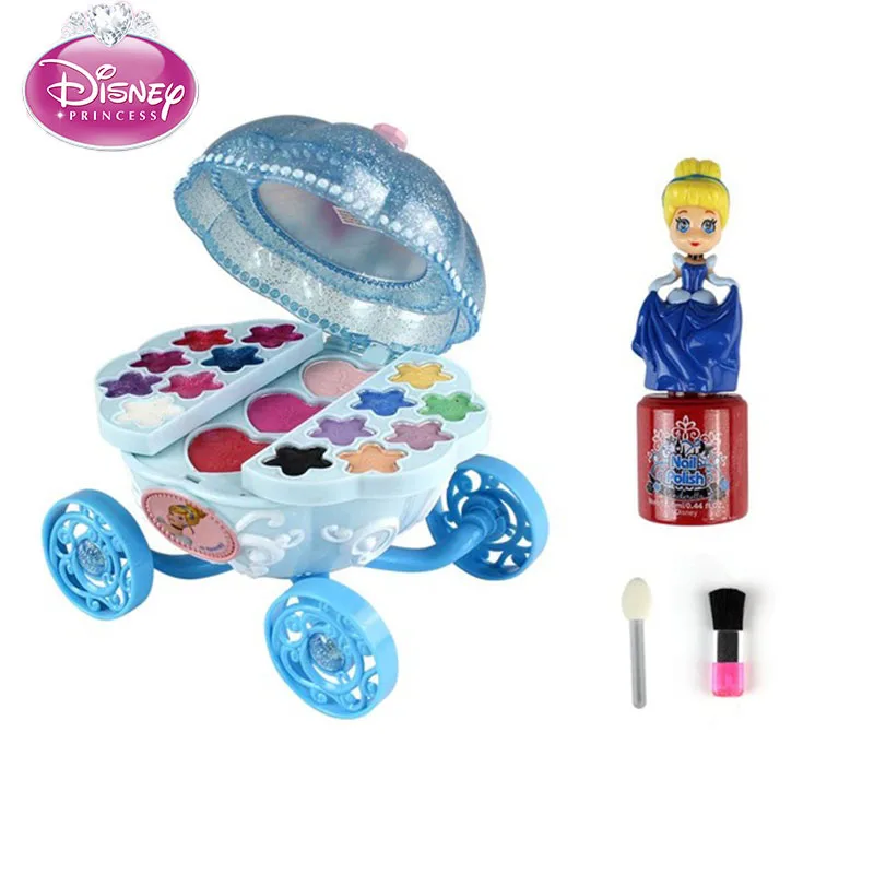 

Disney Children Pretty Princess Pumpkin Makeup Car Learning Makeup Washable Girls Pretend Dressing Beauty With Nail Polish